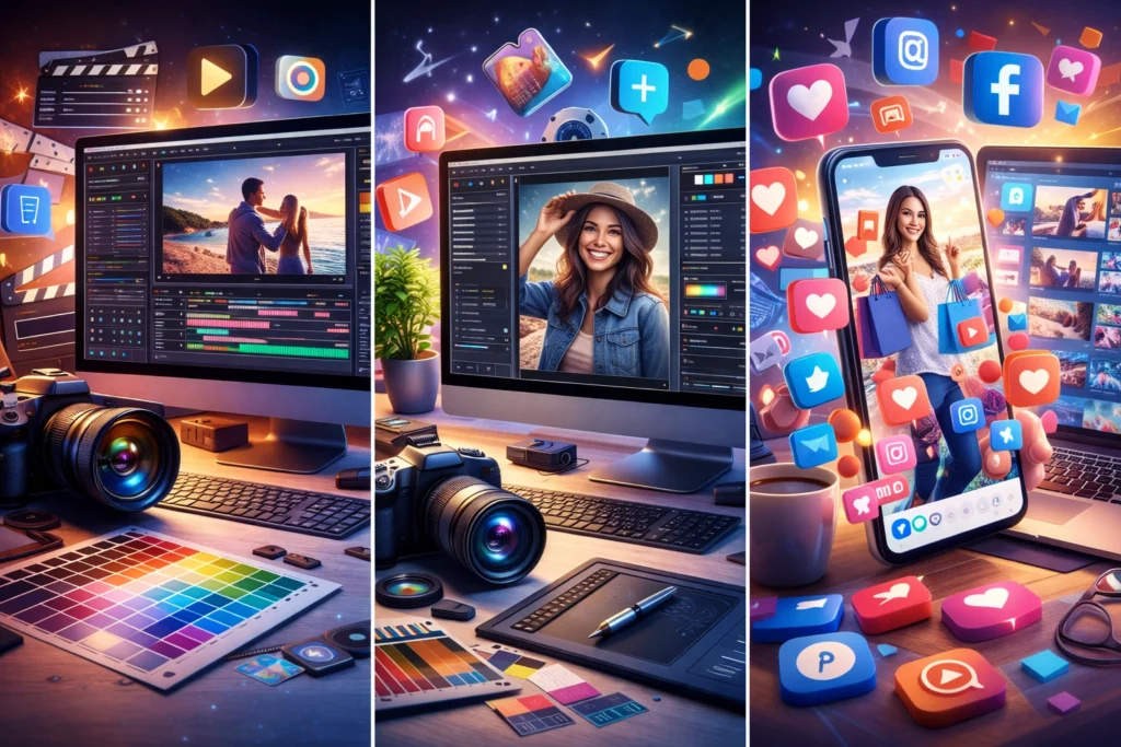 Digitalni video editing proces sa montažom i kolor korekcijom