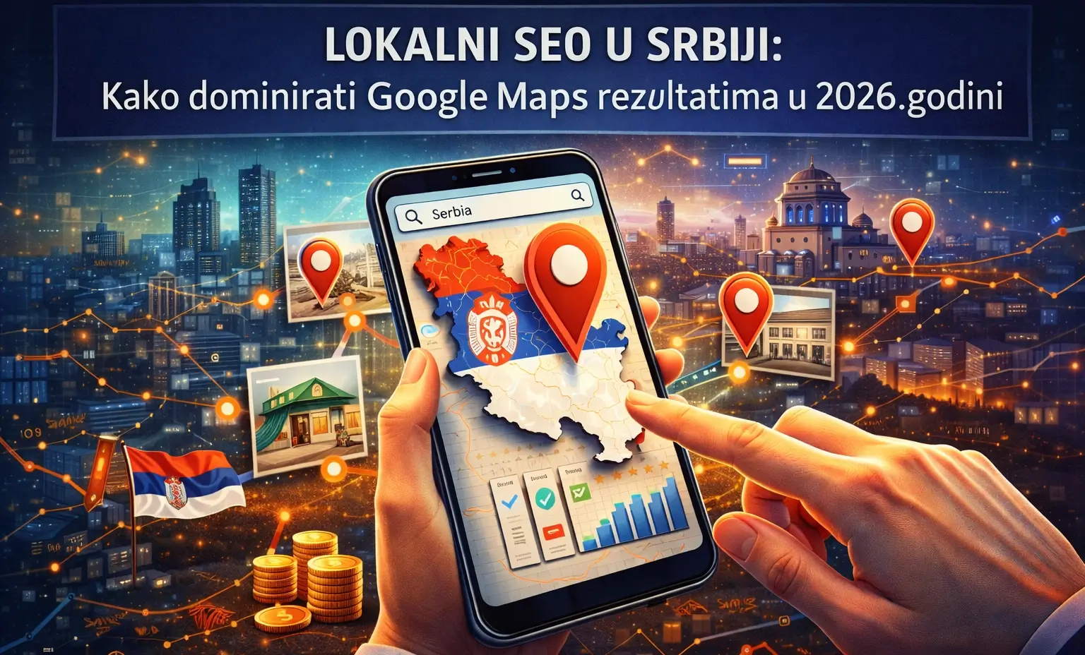 Lokalni SEO u Srbiji – optimizacija Google Business profila i strategija za bolje rangiranje u Google Maps rezultatima u 2026. godini.