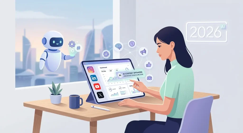 Vođenje društvenih mreža uz pomoć AI alata u 2026. godini, automatizacija sadržaja, analitika i pametno upravljanje kampanjama
