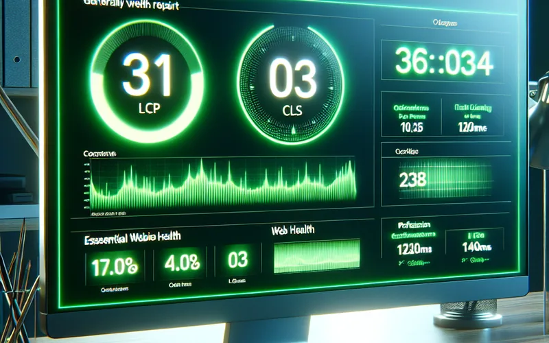 SEO WordPress optimizacija sajta prikazana kroz Google PageSpeed Insights izveštaj sa zelenim Core Web Vitals metrikama