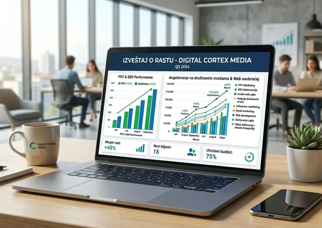 Digital Cortex Media – agencija koja kreira vizuelno upečatljive sajtove, web shopove i digitalne kampanje za stvarne rezultate.