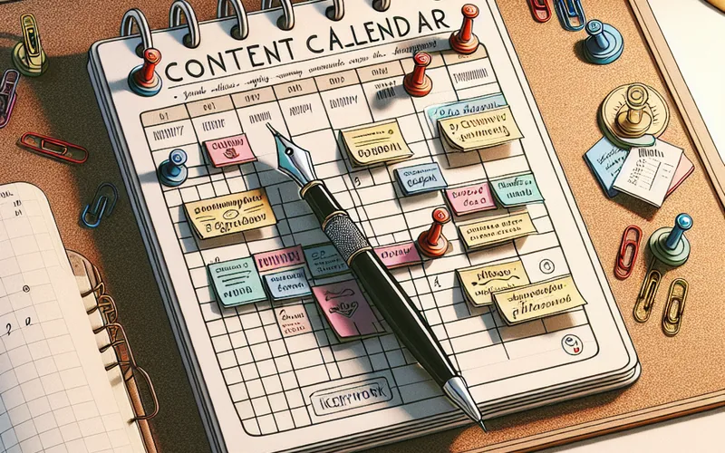 Content marketing strategija Srbija - fizički kalendar sadržaja sa ključnim rečima na srpskom