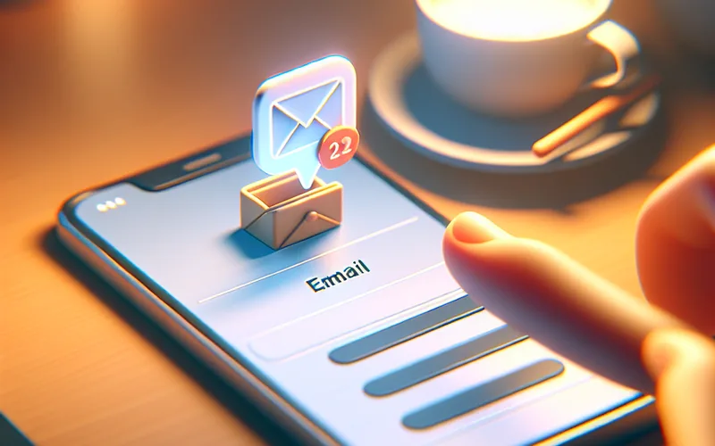 Prikaz email inboxa na mobilnom uređaju sa prikazanim open rate metrikom