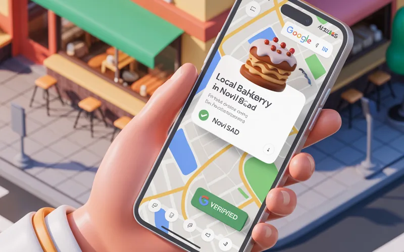 Google Business Profile podešavanje za lokalni SEO Novi Sad na mobilnom uređaju
