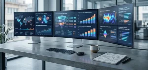 Digitalni marketing u 2026. sa AI analizom podataka i dashboard prikazom kampanja.