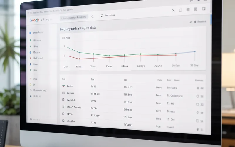 GBP Insights dashboard sa metrikama Lokalni SEO Niš: praćenje poziva i prikaza u Google Business Insights